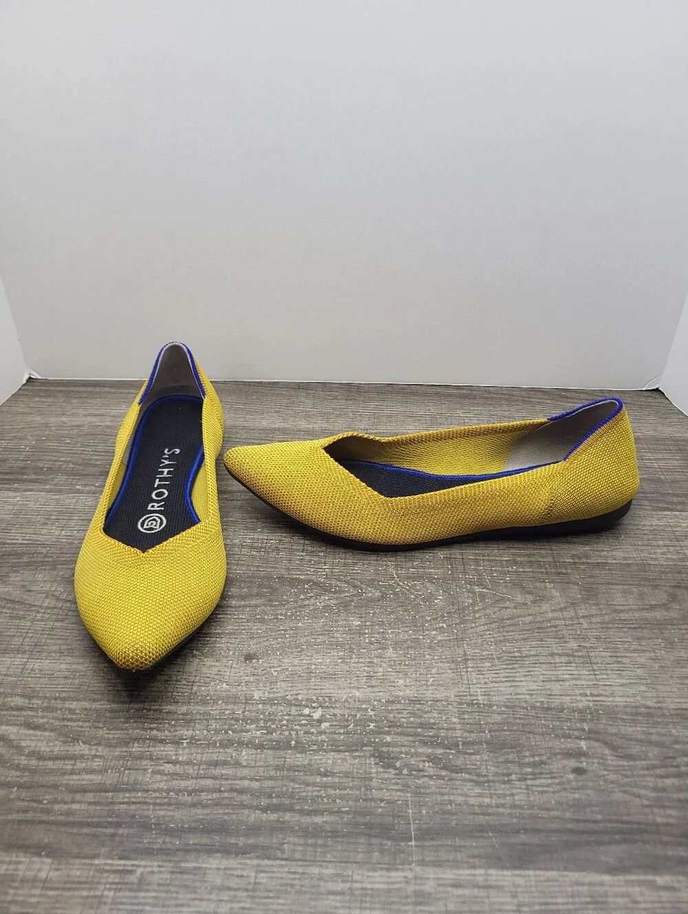 Rothy's The Point Flat Shoes Loafers Women's Size 6.5 Yellow